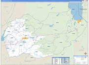 El Dorado County Wall Map Basic Style